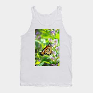 Monarch butterfly enjoys a sip from a flower Tank Top